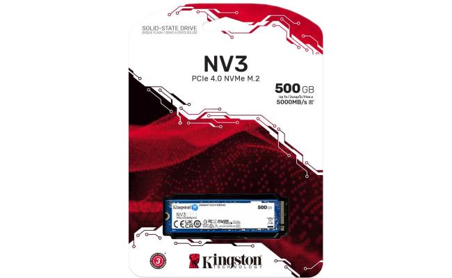 Kingston NVMe PCIe solid state drive for data storage