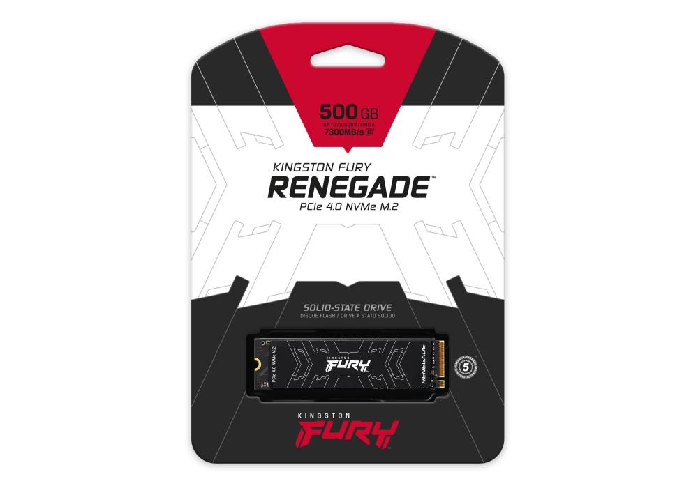 Kingston’s FURY SSD Renegade PCIe 4.0 M.2 NVMe Up to 7300MB/s 500GB