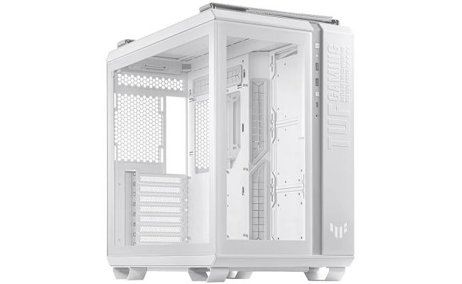 Asus Tuf Gt502 Mid Tower Dual Chamber Design Independent Cooling Zones For The Cpu & Gpu Tool Free Side Panels Usb 3.2 Gen 2 Type C White