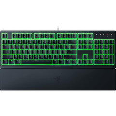 Razer Ornata V3 X Gaming Low-Profile Keys Silent Membrane Switches Spill Resistant Chroma RGB Lighting Ergonomic Wrist Rest - Black