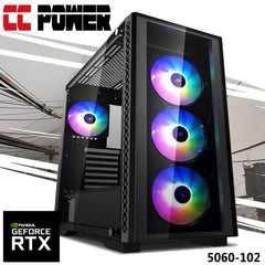 CC Power 5060-102 Gaming PC NEW 14Gen Intel Core i5 10-Cores w/ Nvidia RTX 5060 8GB DDR7 & Advanced Air Cooler