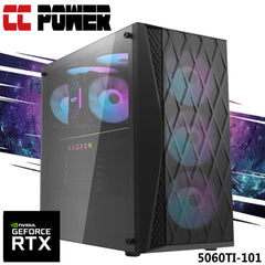 Cc Power 5060ti 101 Gaming Pc New 14gen Intel Core I5 10 Cores W/ Nvidia Rtx 5060ti 8gb Ddr7 & Advanced Air Cooler