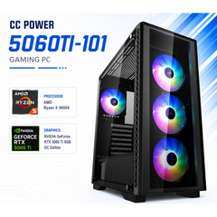 CC POWER 5060TI-101 Gaming PC – AMD Ryzen 5 5600X | GeForce RTX 5060 Ti 8GB | 16GB DDR4 | 500GB NVMe