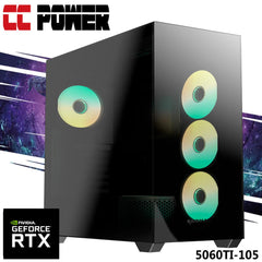 Cc Power 5060ti 105 Gaming Pc New 8gen Amd Ryzen 5 7500f 6 Cores W/ Nvidia Rtx 5060 Ti 16gb Ddr7 & Ddr5 Memory & Advanced Air Cooler - CompuMe