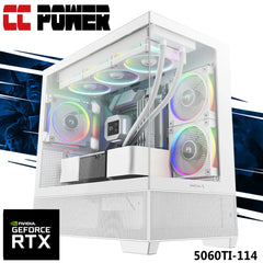 CC Power 5060TI-114 Gaming PC NEW 14Gen Intel I5 K-Series 14-Cores w/ Nvidia RTX 5060TI 16GB DDR7 & Advanced Air Cooler