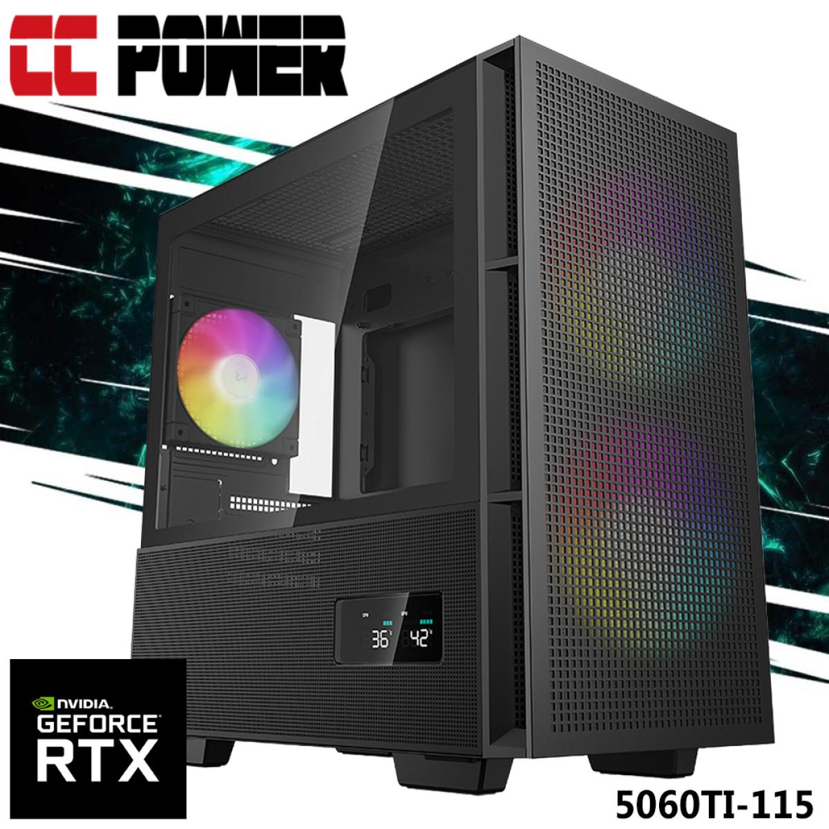 Cc Power 5060ti 115 Gaming Pc New 9gen Amd Ryzen 7 7700 8 Cores W/ Nvidia Rtx 5060 Ti 16gb Ddr7 & Ddr5 Memory & Advanced Air Cooler - CompuMe