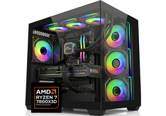 CompuMe 7800X3D Gaming Desktop | AMD Ryzen™ 7 7800X3D 96MB Cache 5.0GHz Turbo, Nvidia GeForce RTX 5070 12GB GDDR7, 32GB DDR5 5600Mhz Fury Beast, 1TB NV3 6000MB/S, 360mm AIO Liquid Cooling - Ryzen X3D