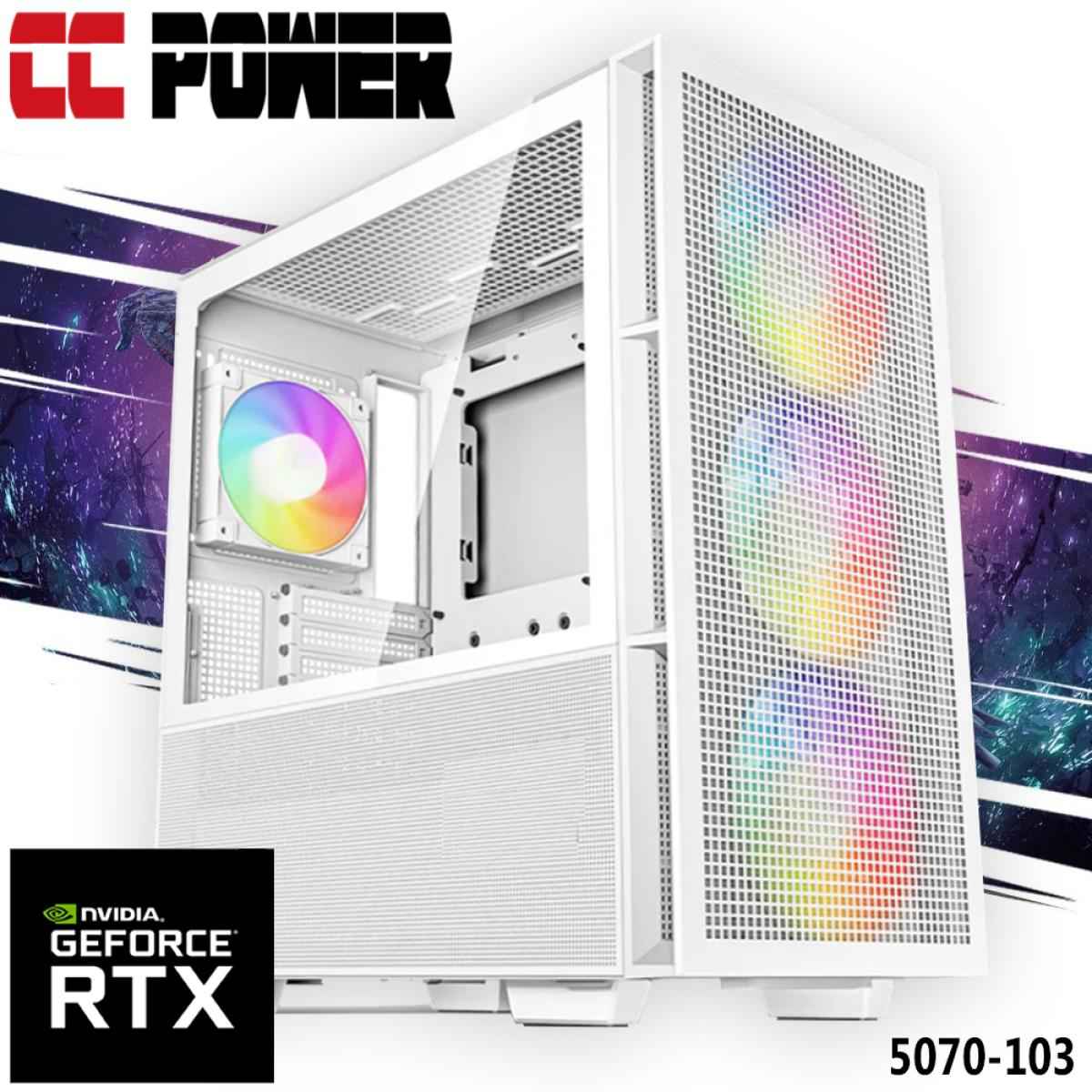 Cc Power 5070 103 Gaming Pc New Intel Core Ultra 5 K Series 14 Cores W/ Nvidia Rtx 5070 12gb Ddr7 & Liquid Cooler