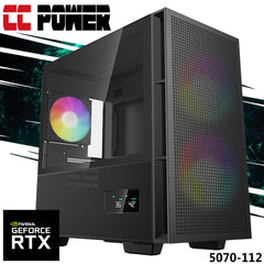 Cc Power 5070 112 Gaming Pc New 9gen Amd Ryzen 7 7700 8 Cores W/ Nvidia Rtx 5070 12gb Ddr7 & Ddr5 Memory & Advanced Air Cooler - CompuMe