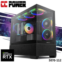 Cc Power 5070 112 Gaming Pc New 9gen Amd Ryzen 7 7700 8 Cores W/ Nvidia Rtx 5070 12gb Ddr7 & Ddr5 Memory & Advanced Air Cooler