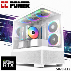 CC Power 5070-112 Gaming PC NEW 7Gen AMD Ryzen 7 7700 8-Cores w/ Nvidia RTX 5070 12GB DDR7 & DDR5 Memory & Advanced Air Cooler