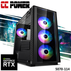Cc Power 5070 114 Gaming Pc 5gen Amd Ryzen 7 8 Cores W/ Nvidia Rtx 5070 12gb Ddr7 & Advance Air Cooler