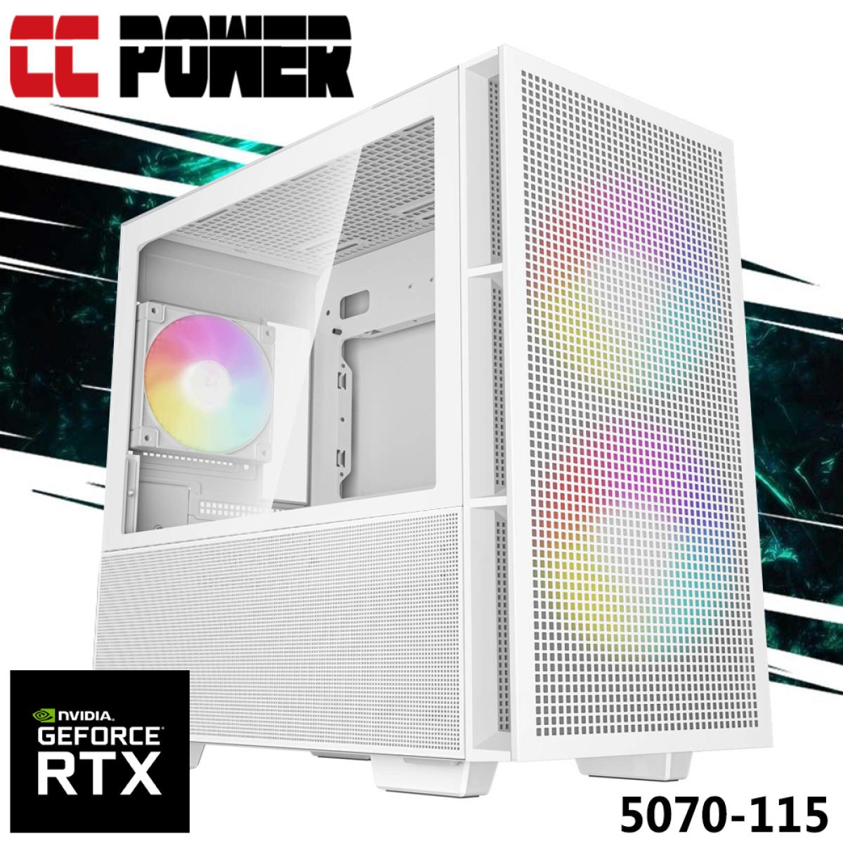 CC Power 5070-115 Gaming PC NEW 7Gen AMD Ryzen 9 7900X 12-Cores w/ Nvidia RTX 5070 12GB GDDR7 & DDR5 Memory & Advanced Air Cooler