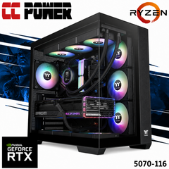 CC Power 5070-116 Gaming PC NEW 9Gen AMD Ryzen 9 9900X3D 12-Cores w/ Nvidia RTX 5070 12GB DDR7 & DDR5 Memory & Liquid Cooler