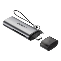 UGREEN 2-in-1 USB-C SD/TF Card Reader 5 Gbps – Gray