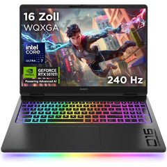 HP OMEN MAX (2025) 16-ah0019ne NEW Intel Core Ultra 7 Gen II 255HX 20-Cores w/ NVIDIA RTX™ 5070TI 12GB DDR7 & 2.5K IPS 240Hz Display , Shadow Black