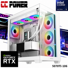 CC Power 5070TI-106 Gaming PC NEW Intel Core Ultra 5 K-Series 14-Cores w/ Nvidia RTX 5070 TI 16GB DDR7 & Liquid Cooler