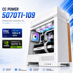 CC POWER 5070TI-109 Gaming PC | Intel Core Ultra 9 285K | NVIDIA GeForce RTX 5070 Ti 16GB | 32GB DDR5 | 1TB NVMe