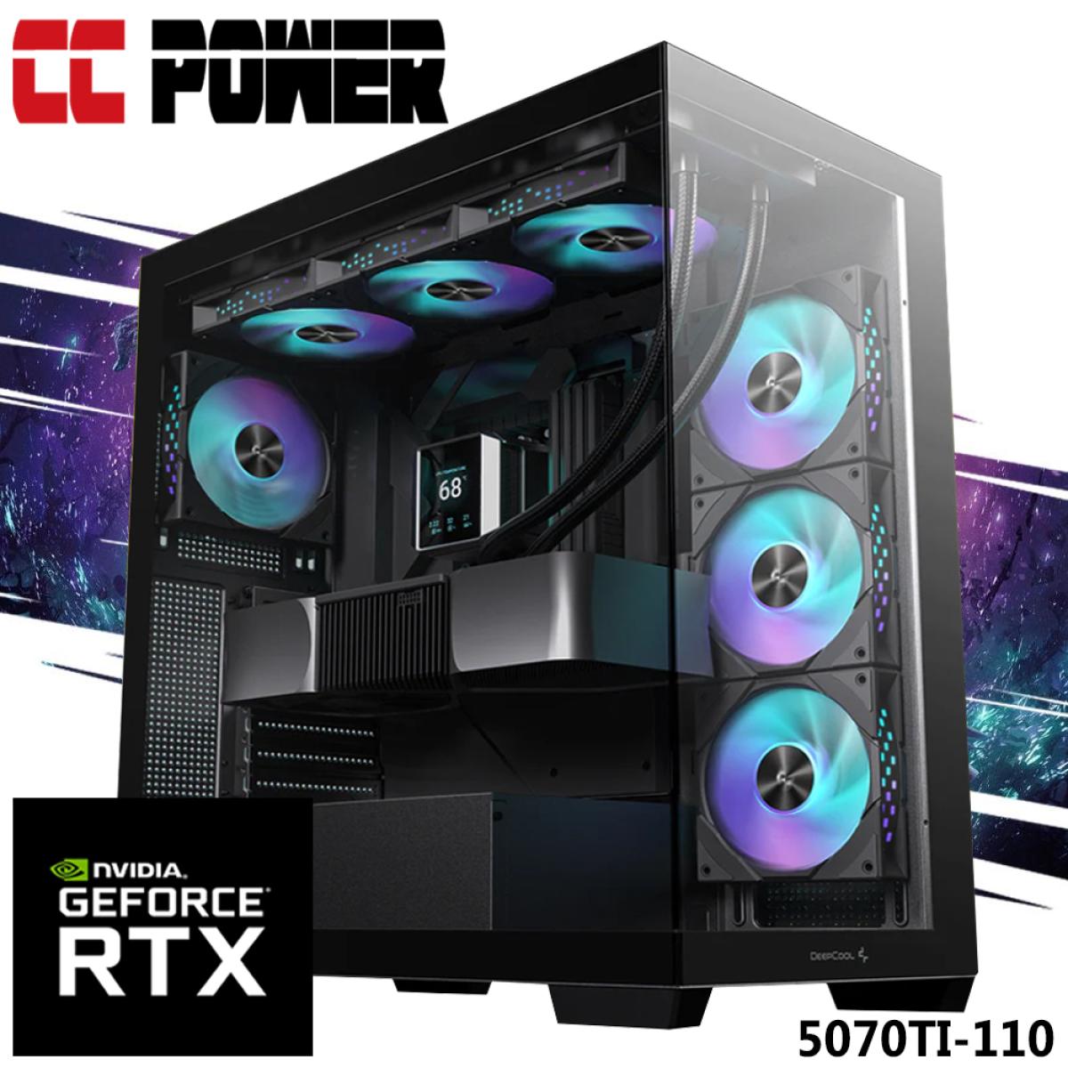 CC Power 5070TI-110 Gaming PC NEW 9Gen AMD Ryzen 9 9950X3D 16-Cores w/ NEW Nvidia RTX 5070 TI 16GB & Liquid Cooler