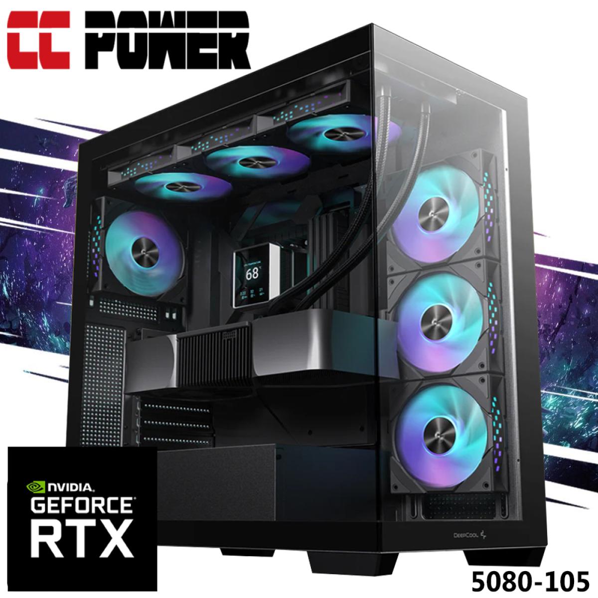 Cc Power 5080 105 Gaming Pc 14gen Intel Core I9 K Series 24 Cores W/ Nvidia Rtx 5080 16gb & Liquid Cooler