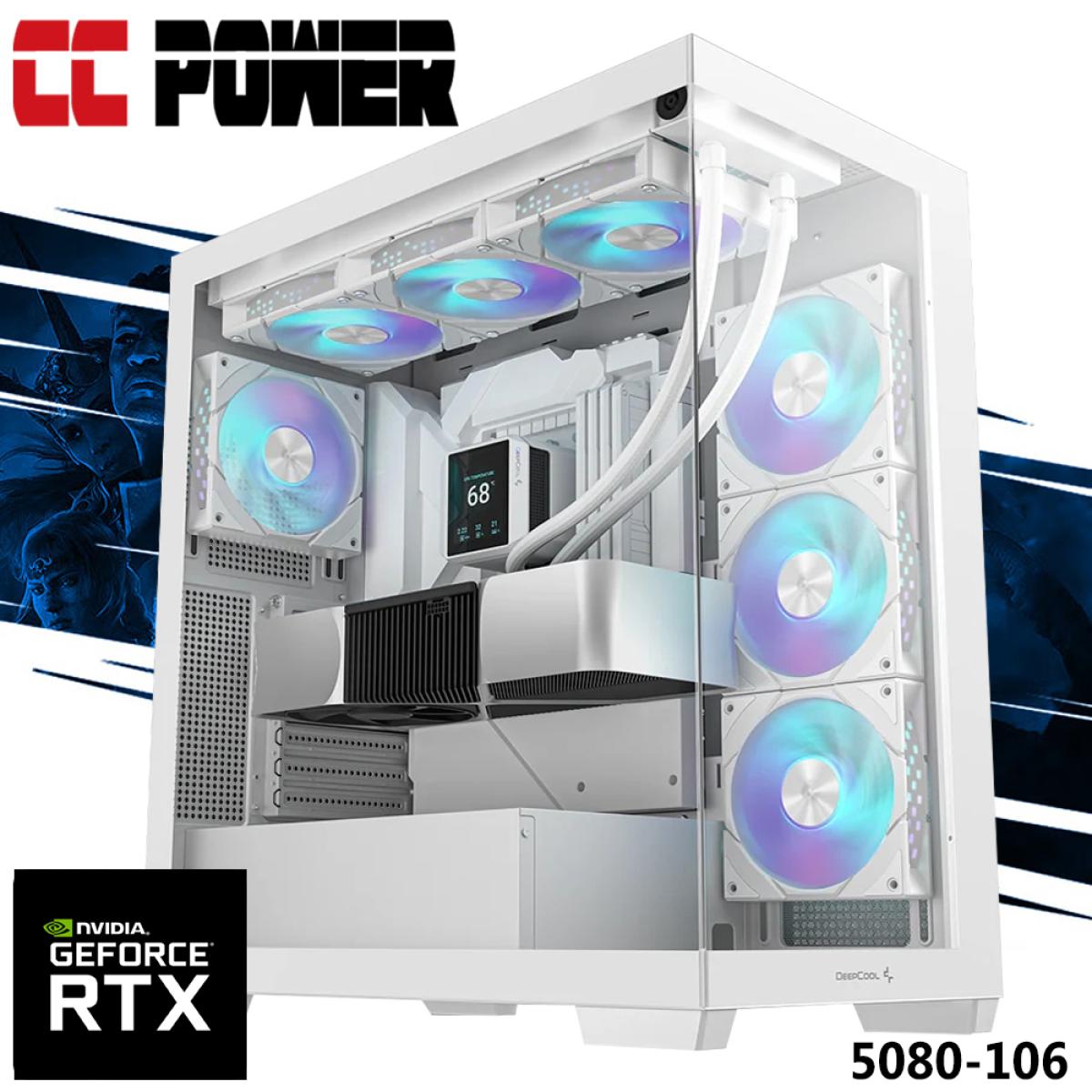 CC Power 5080-106 Gaming PC NEW 9Gen AMD Ryzen 7 9800X3D 8-Cores w/ NEW Nvidia RTX 5080 16GB & Liquid Cooler