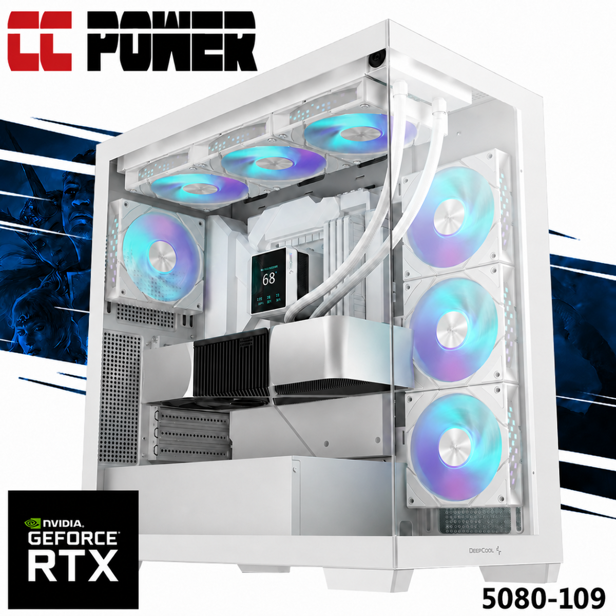 CC Power 5080-109 Gaming PC NEW 9Gen AMD Ryzen 9 9950X3D 16-Cores w/ NEW Nvidia RTX 5080 16GB & Liquid Cooler