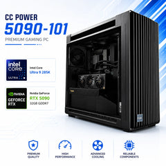 CC POWER 5090-101 Gaming PC | Intel Core Ultra 9 285K | Nvidia GeForce RTX 5090 32GB | 64GB DDR5 | 2TB NVMe