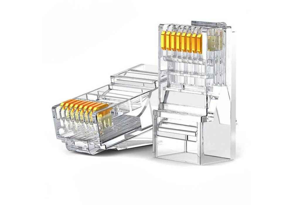 UGREEN 10x plug plug coupler end RJ45 8P8C Cat 6 transparent (50961) - 10 Piece Set