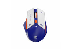 G-550C RGB Wireless USB Gaming Mouse, 6 Buttons, 2.4GHz Receiver, Rechargeable Battery, 10m Range, Adjustable DPI, Plug and Play, for Windows/MAC/Linux/PC/Laptop (Blue)