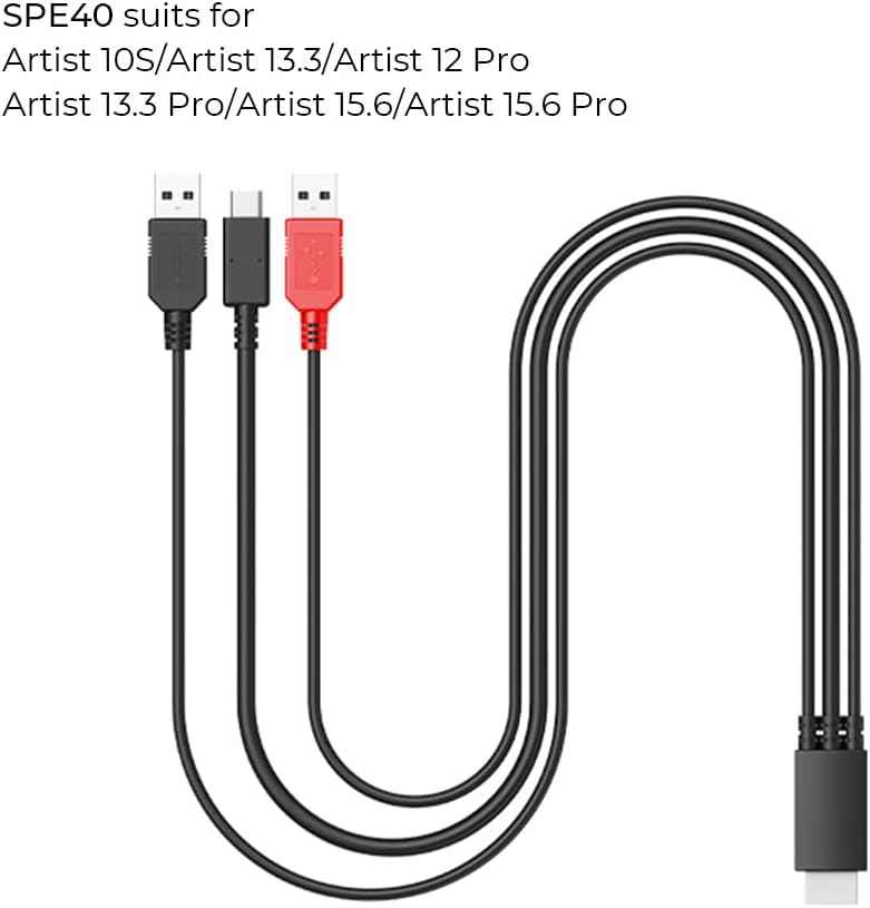 Artist12 Pro 11.6" Drawing Tablet with Screen Pen Display Full-Laminated Graphics Tablet and XPPen 3-in-1 Cable
