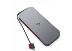 Lenovo Go Wireless Mobile Power Bank (10000 mAh Capacity) 30W max Output - Wireless Qi Fast Charging up to 15W - Built-in Overcharge Protection - Model PBLG1W - Storm Grey