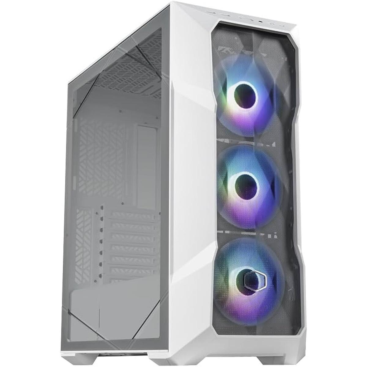 COOLER MASTER MASTERBOX TD500 MESH V2 (White) ARGB Mid Tower Tempered Glass Gaming Case with 3 X120MM ARGB Fan & USB Type C