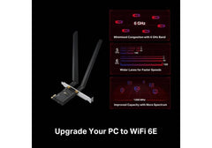 TP-Link Archer TXE72E AX5400Mbps Tri-Band WiFi 6E Bluetooth 5.3 PCIe Adapter with Two Antennas, Ultra-Low Latency WiFi Adapter for PC, Ideal for AR/VR, 8K Streaming, Supports Windows 11, Easy Setup