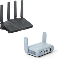 GL-BE6500 (Flint 3e) WiFi 7 Router & GL.iNet GL-MT3000 (Beryl AX) Portable Travel Router