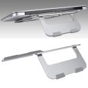 Laptop Holder, Aluminum Alloy Practical Portable Foldable Desktop PC Stand with Cables Storage Hole for Desktop Laptop