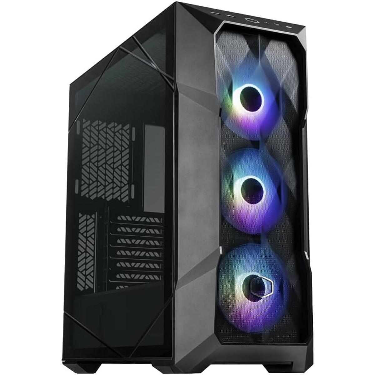 COOLER MASTER MASTERBOX TD500 MESH V2 (Black) ARGB Mid Tower Tempered Glass Gaming Case w/ 3 x120mm ARGB Fan & USB Type C | TD500V2-KGNN-S00 |