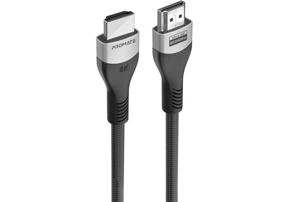 Promate HDMI 2.1 Cable, 3m HDMI to HDMI Slim Cable with 48Gbps Bandwidth, 8K@60Hz Resolution, UHD Dynamic HDR eARC Wire for MacBook Pro, PS5, TV, Xbox, Roku, UHD TV, Blu-ray Projector, PrimeLink8K-300