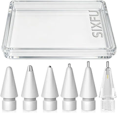 Replacement Pencil Tips for Apple Pencil, Multiple Durable iPencil Tip Nibs Accessories for iPad Pro/Apple Pencil Pro/USB-C/ 1st Gen/ 2nd Generation (6 PCS)