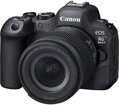 Canon EOS R6 Mark II Mirrorless Camera with 24-105mm f/4-7.1 Lens (5666C018) + 64GB Card + Case + Corel Photo Software + 2 x LPE6 Battery + External Charger + LED Light + More (INTL. Model)