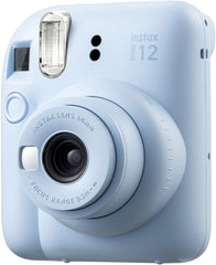Instax Mini 12 Instant Film Camera Pastel Blue, Fujifilm Instax Mini Twin Pack Instant Film 20 Prints, Prtotective Case, Gift Bundle