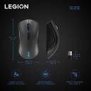 Lenovo Legion M600 RGB Wireless Gaming Mouse – 16,000 DPI, 9 Programmable Buttons, 200-Hour Battery Life, 50-Million Clicks Durability – Ambidextrous Computer Mouse (Black)