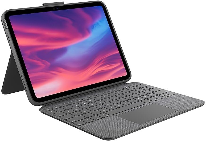 Logitech Combo Touch Detachable Keyboard Case for iPad (10th gen) - Oxford Grey
