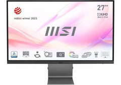 Business Productivity Monitor MSI Modern MD271UL| Flat 27-inch 3840 x 2160 4K UHD IPS Display Colors 1.07b (8 bits + FRC) Aluminum Alloy Stand Sleek & Ultra-Slim / 3 Years Warranty