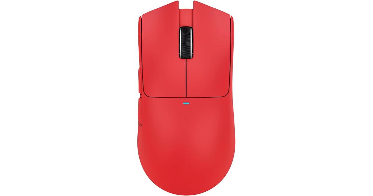 ATTACK SHARK X11 Lightweight Wireless Gaming Mouse with RGB Charging Dock,Tri-Mode-2.4G/USB-C Wired/BT,22K DPI,PAW3311 Optical Sensor,HUYU Switch, 5 programmable Buttons for PC/Mac(Red)