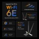 TP-Link Archer TXE72E AX5400Mbps Tri-Band WiFi 6E Bluetooth 5.3 PCIe Adapter with Two Antennas, Ultra-Low Latency WiFi Adapter for PC, Ideal for AR/VR, 8K Streaming, Supports Windows 11, Easy Setup