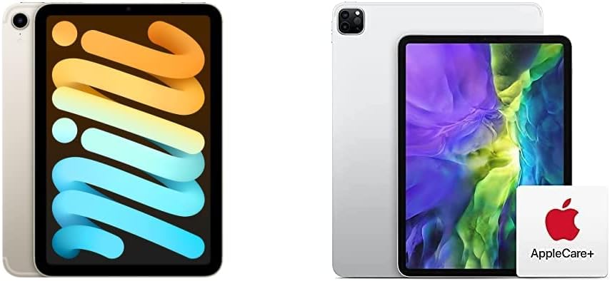 2021 Apple iPad mini (Wi-Fi + Cellular, 256GB) - Starlight with AppleCare+ (Renews Monthly Until Cancelled)