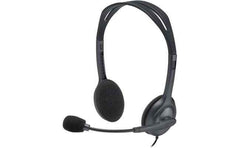 Logitech H111 Wired Headset, Stereo Headphones with Noise-Cancelling Microphone, 3.5 mm Audio Jack, PC/Mac/Laptop/Smartphone/Tablet - Black