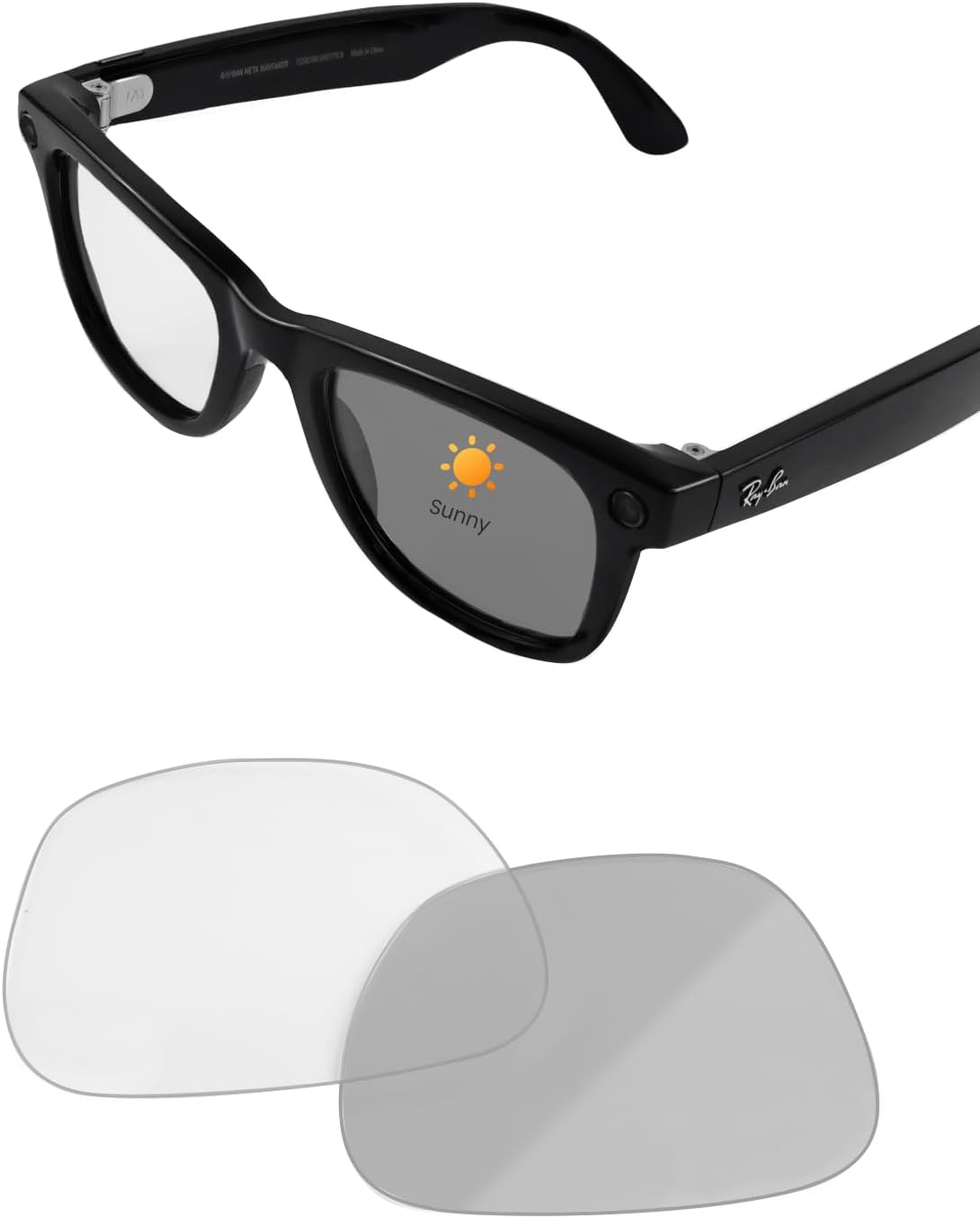 Transitions Lenses for Ray - Ban Meta Wayfarer RW4008 & Gen 2 RW4012 Large (53 - 22)