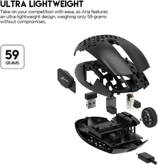 Fantech ARIA XD7E Wireless Gaming Mouse - Black