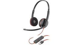 Poly Plantronics - Blackwire 3220 - Wired Dual-Ear (Stereo) Headset with Boom Mic - USB-A to connect to your PC and/or Mac